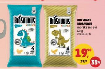 Penny Market Bio snack biosaurus nabídka