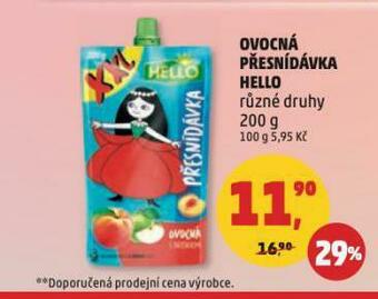 Penny Market Ovocná přesnídávka hello nabídka