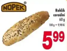 Qanto Nopek rohlik cereální nabídka