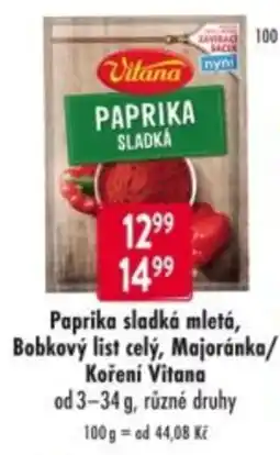 Qanto Vitana paprika sladká mletá nabídka