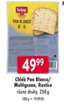 Qanto Schär Chléb Pan Blanco/Multigrano, Rustico nabídka