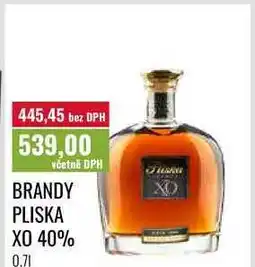 Ratio BRANDY PLISKA XO 40%, 0.71 nabídka
