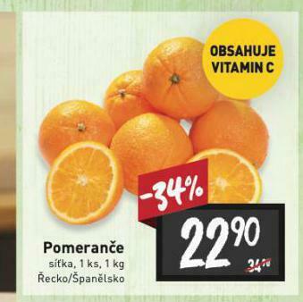 Billa Pomeranče nabídka