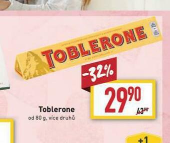 Billa Toblerone nabídka