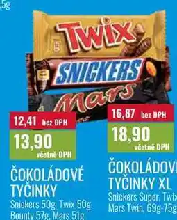 Ratio ČOKOLÁDOVÉ TYČINKY nabídka