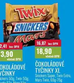 Ratio ČOKOLÁDOVÉ TYČINKY XL, 69g-75g nabídka