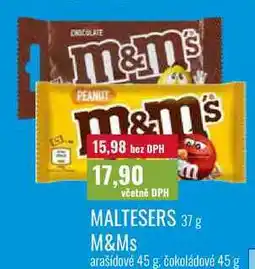 Ratio MALTESERS 37 g M&Ms nabídka