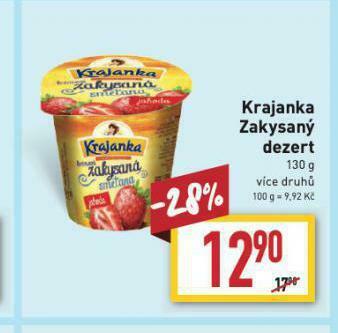 Billa Krajanka zakysaný dezert nabídka