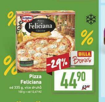 Billa Pizza feliciana nabídka