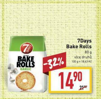 Billa 7days bake rolls nabídka