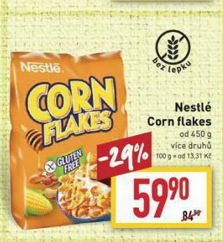 Billa Nestlé corn flakes nabídka