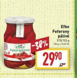 Billa Efko feferony nabídka