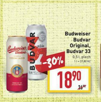 Billa Pivo budweiser budvar nabídka