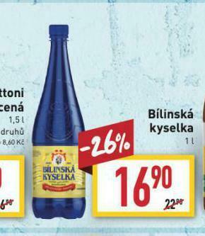 Billa Bílinská kyselka nabídka