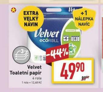 Billa Velvet toaletní papír nabídka