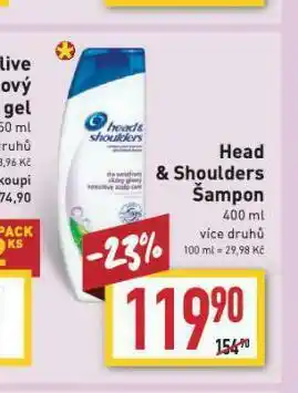 Billa Head &amp; shoulders šampon nabídka