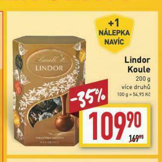Billa Lindor koule nabídka