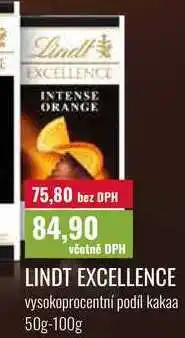 Ratio LINDT EXCELLENCE, 50g-100g nabídka