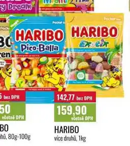 Ratio HARIBO, více druhů nabídka