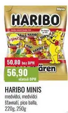 Ratio HARIBO MINIS, 220g, 250g nabídka