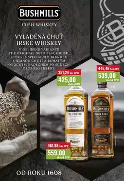 Ratio BUSHMILLS IRISH WHISKEY 0,7 nabídka