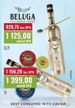 Ratio BELUGA THE NOBLE VODKA 0,7l, 1l nabídka