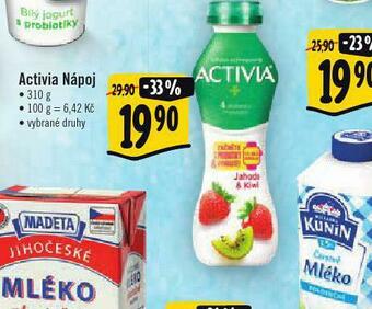 Albert Activia nápoj nabídka