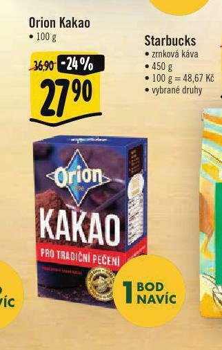 Albert Orion kakao nabídka
