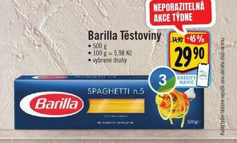 Albert Barilla těstoviny nabídka