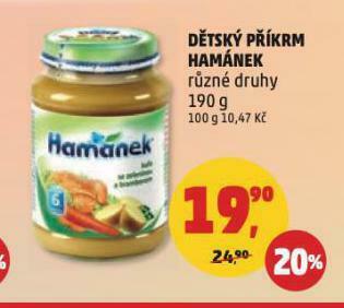 Penny Market Dětský příkrm hamánek nabídka