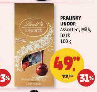 Penny Market Pralinky lindor nabídka