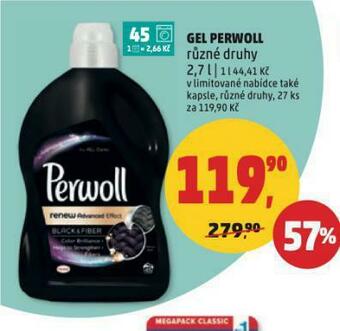 Penny Market Perwoll prací gel nabídka