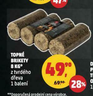 Penny Market Topné brikety nabídka