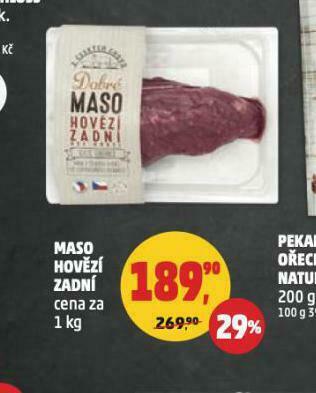 Penny Market Maso hovězí zadní nabídka