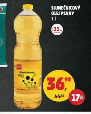 Penny Market Slunečnicový olej nabídka