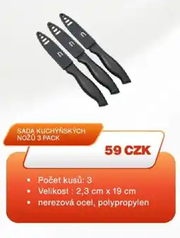 Sinsay Sada kuchyňských nožů 3 pack nabídka