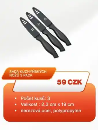 Sada kuchyňských nožů 3 pack
