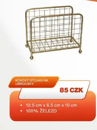 Kovový stojan na ubrousky