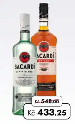 TRAVEL FREE Bacardi carta blanca bacardi spiced nabídka