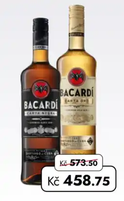 TRAVEL FREE Bacardi carta negra bacardi carta oro nabídka