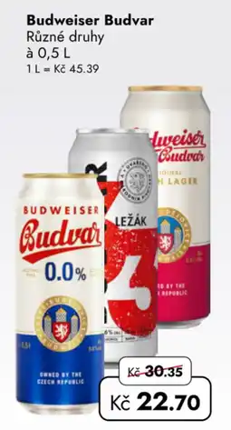 TRAVEL FREE Budweiser Budvar různé druhy nabídka