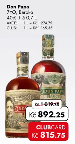 TRAVEL FREE Don Papa 7YO, Baroko nabídka