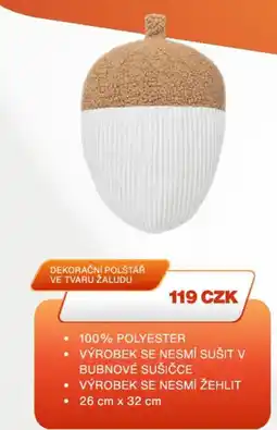 Sinsay Dekorační polštář ve tvaru žaludu nabídka