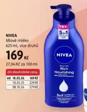 Nivea tělové mléko