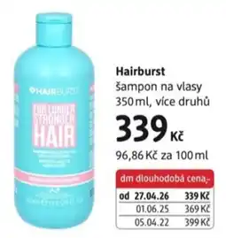 dm drogerie Hairburst šampon na vlasy nabídka