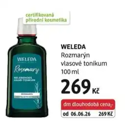 dm drogerie Weleda rozmarýn vlasové tonikum nabídka