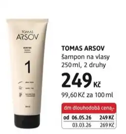 dm drogerie Tomas Arsov šampon na vlasy nabídka