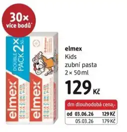 dm drogerie Elmex kids zubní pasta nabídka