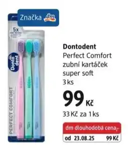 dm drogerie Dontodent Perfect Comfort zubní kartáček super soft nabídka