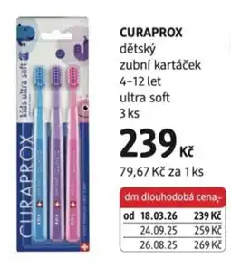 dm drogerie Curaprox dětský zubní kartáček ultra soft nabídka